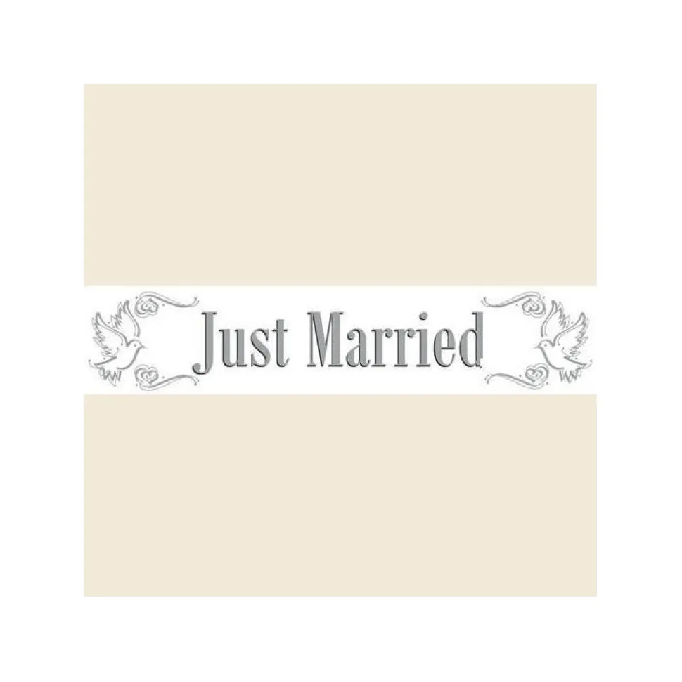 Absperrband Just Married, 7,5 cm x 15 m