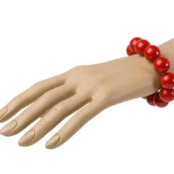 Armband, 70er Jahre, Perlen, rot