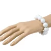 Armband, 70er Jahre, Perlen, weiß