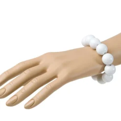 Armband, 70er Jahre, Perlen, weiß