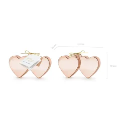 Ballongewicht Doppelherzen, Gewicht ca. 137g – Roségold