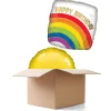Ballongrüsse Birthday Regenbogen, 2 Ballons