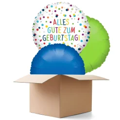 Ballongrüsse Confetti Birthday Alles Gute, 3 Ballons