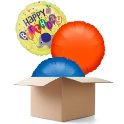 Ballongrüsse Elefant Geburtstag, 3 Ballons
