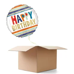 Ballongrüsse Geburtstag Buchstaben und Streifen, 1 Ballon