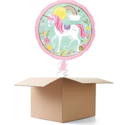 Ballongrüsse Glitzer Einhorn, 1 Ballon