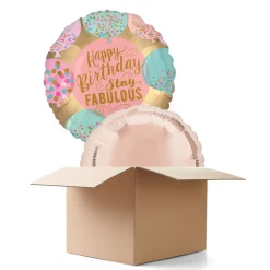 Ballongrüsse Happy-Birthday / Herzlichen Glückwunsch Stay Fabulous, 2 Ballons