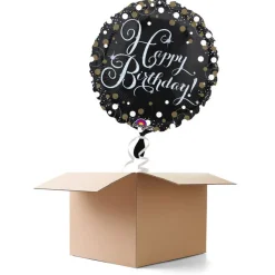 Ballongrüsse Happy Birthday, Sparkling, 1 Ballon