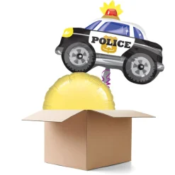 Ballongrüsse H-Birthday, Polizeiauto, 2 Ballons