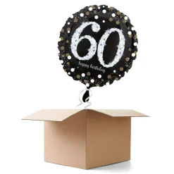 Ballongrüsse H-Birthday, Sparkling 60, 1 Ballon