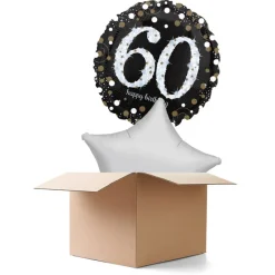 Ballongrüsse H-Birthday, Sparkling 60, 2 Ballons