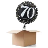 Ballongrüsse H-Birthday, Sparkling 70, 1 Ballon