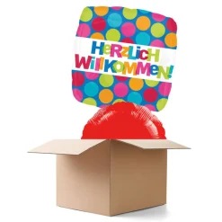 Ballongrüsse HERZLICH WILLKOMMEN, 2 Ballons
