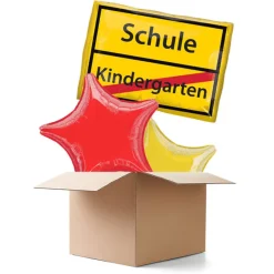 Ballongrüsse Schild Schulanfang XL, 3 Ballons