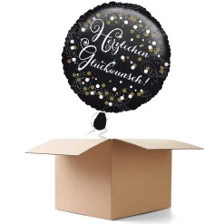 Ballongrüsse Sparkle Black, 1 Ballon