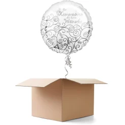 Ballongrüsse Wünsche Kommunion, 1 Ballon