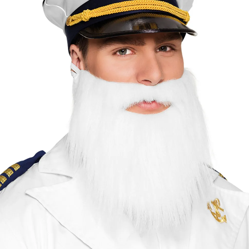 Bart Vollbart Kapitän, weiß