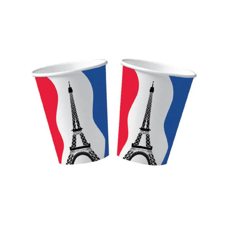 Becher, recycelbar aus Pappe, Frankreich 10 Stk. 0,2 ltr.