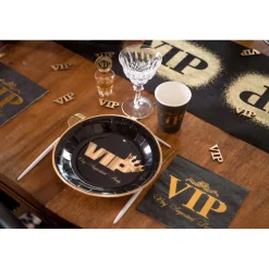 Becher VIP Krone, Schwarz, Ø 7.8 x 9.7 cm / 27cl, 10 Stück