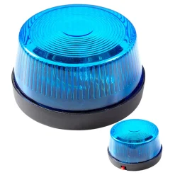 Blinkendes Warnlicht mit Sirene, blau