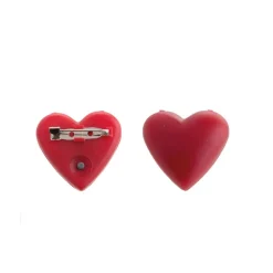 Blink-Herz Brosche zum Anstecken, rot, ca. 4cm, mit Batterie