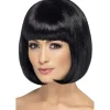 Bob-Perücke Pagenkopf Partyrama Wig, schwarz