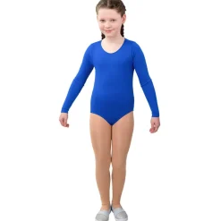Body, blau, 4/4-arm, Größe 104-110, Elastisch