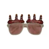 Brille Happy Birthday Kerzen weiß/pink