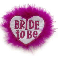 Button Bride to Be, Herzform mit Marabou