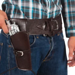 Cowboy Pistolen-Holster mit Gürtel, 114 cm