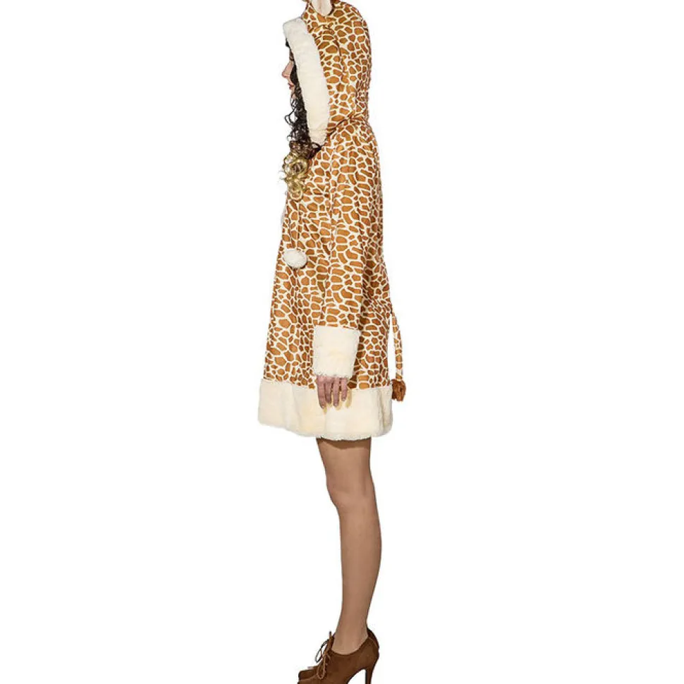 Damen-Kleid Giraffe mit Kapuze, Gr. 34-36