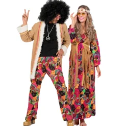 Damen-Kostüm Hippie Kleid bunt, Gr. 36