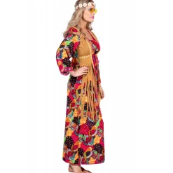 Damen-Kostüm Hippie Kleid bunt, Gr. 36
