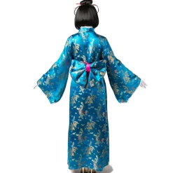 Damen-Kostüm Kimono mit Gürtel, türkis, Gr. S-M