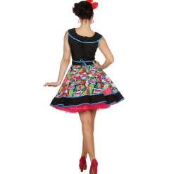 Damen-Kostüm Kleid Pop-Art, Gr. 34