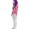 Damen-Kostüm Paillettenjacke Rosa, Blazer mit zwei Taschen, Gr. 36