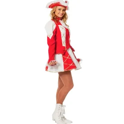 Damen-Kostüm Tanzmariechen rot-weiß Gr. 38