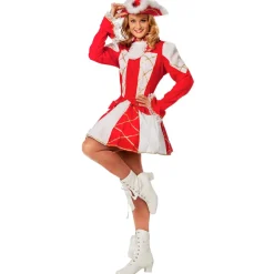 Damen-Kostüm Tanzmariechen rot-weiß Gr. 38