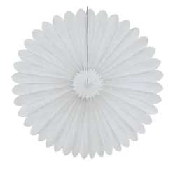 Deko-Fächer / Rosette, ca. Ø 60 cm, schwer entflammbar, Weiß