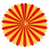 Deko-Fächer / Rosette, ca. Ø 60 cm, schwer entflammbar, Spanien, Gelb-Rot