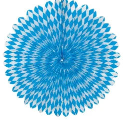 Deko-Fächer / Rosette, ø 35 cm, schwer entflammbar, Bayern Rauten