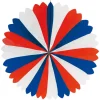 Deko-Fächer / Rosette, ø 35 cm, schwer entflammbar, USA / Frankreich, Rot-Weiß-Blau