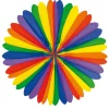 Deko-Fächer / Rosette, ø 35 cm, schwer entflammbar, Regenbogen