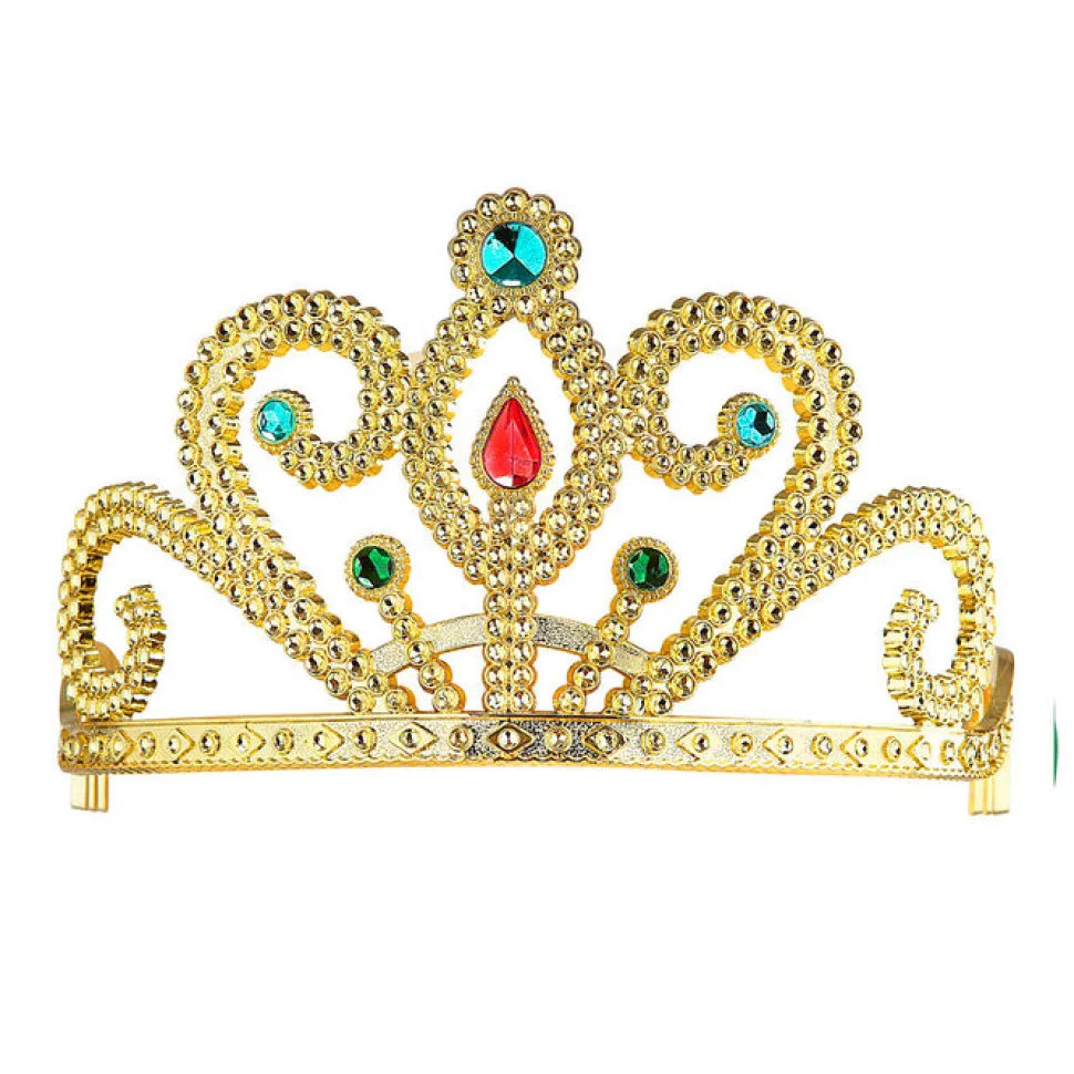 Diadem, gold, mit Schmucksteinen