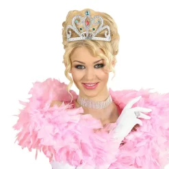 Diadem, silber, mit Schmucksteinen