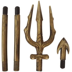 Dreizack Gott der Meere, gold, ca. 94cm