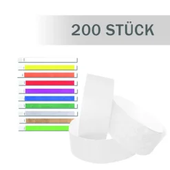 Eintrittskontrollband Tystar 200er Pack weiß