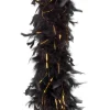 Federboa schwarz mit Lametta in Gold, 180 cm, 50 g