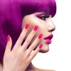Fingernägel, neonpink, 12teilig, selbstklebend