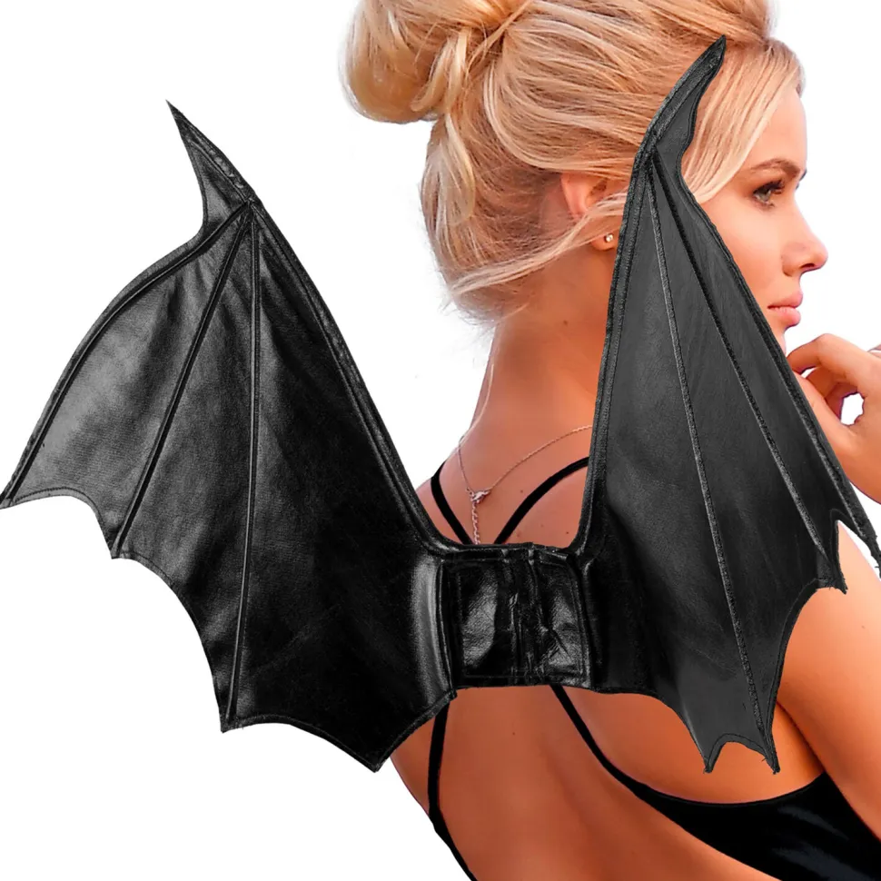 Flügel Fledermaus oder Teufel, schwarz